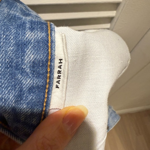 NEW 💎 SLVRLAKE NWT High Rise Denim Shorts 90s Vintage Cut Off Size 30 Made USA - Picture 10 of 12